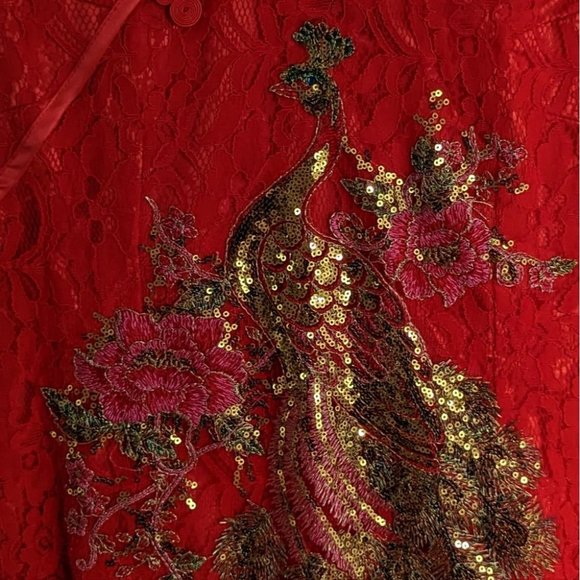 Traditional Red Wedding Gown - Picture 4 of 13